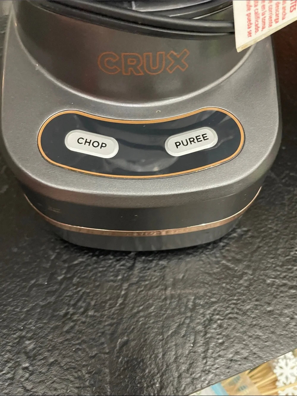 Crux 3-Cup Mini Food Chopper & Puree - Gray 7x10 no box